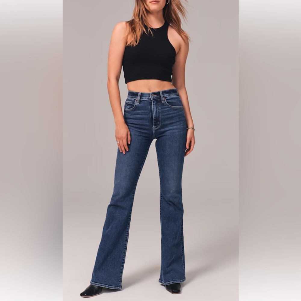 Abercrombie and fitch ultra high rise 70s vintage flare jeans